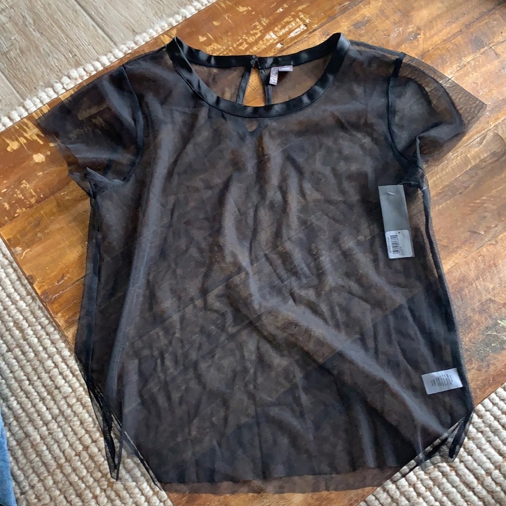 Black sheer lingerie top